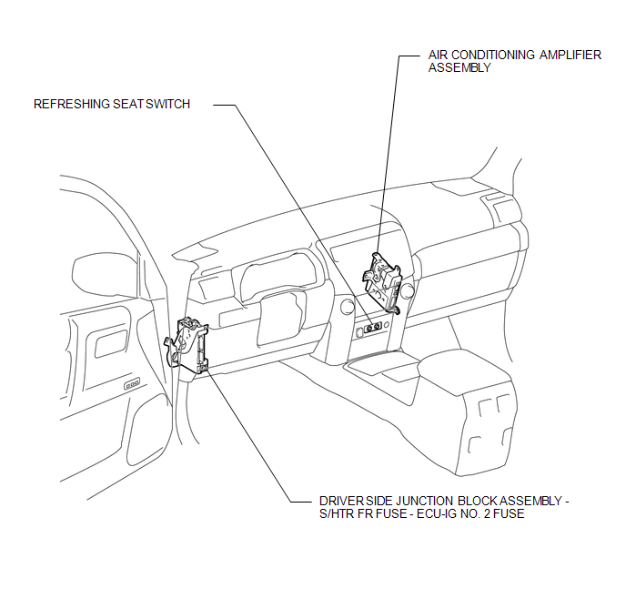 Toyota 4Runner: Parts Location - Climate Control Seat System - Service Manual